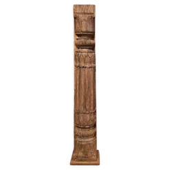 Demi colonne indienne en bois