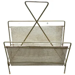 Design en laiton de rack de magazine vintage des années 60