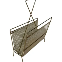 Design en laiton de rack de magazine vintage des années 60