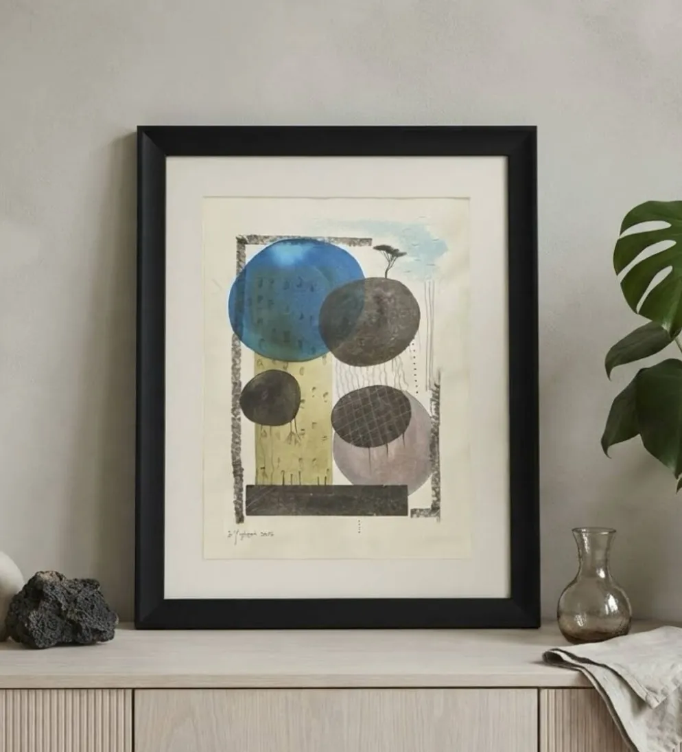 dessin abstrait encadré