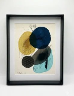 Dessin abstrait original et contemporain, encadré – Bertrand Mugabure