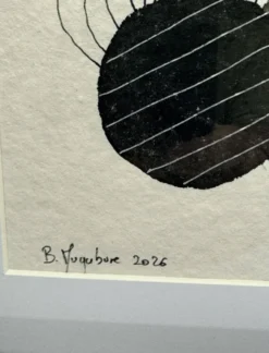 Dessin abstrait original et contemporain, encadré – Bertrand Mugabure