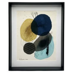 Dessin abstrait original et contemporain, encadré – Bertrand Mugabure