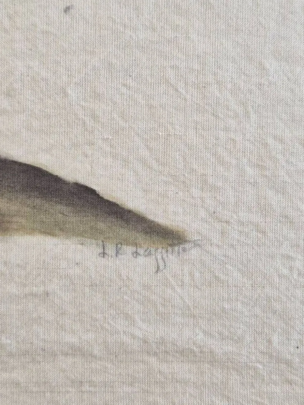Dessin à l'aquarelle sur soie - Bananier - La Roche Laffitte (Né en 1943)