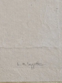 Dessin à l'aquarelle sur soie - Palmier - La Roche Laffitte (Né en 1943)