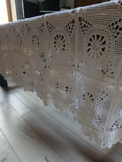 Dessus de lit ancien en crochet fait main