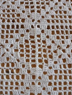 Dessus de lit ancien en crochet fait main