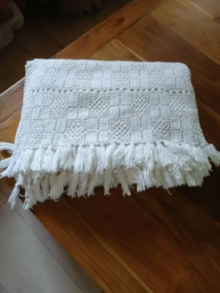 Dessus de lit/ plaid ancien crochet
