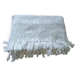 Dessus de lit/ plaid ancien crochet