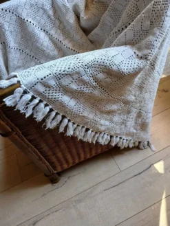Dessus de lit/ plaid ancien crochet