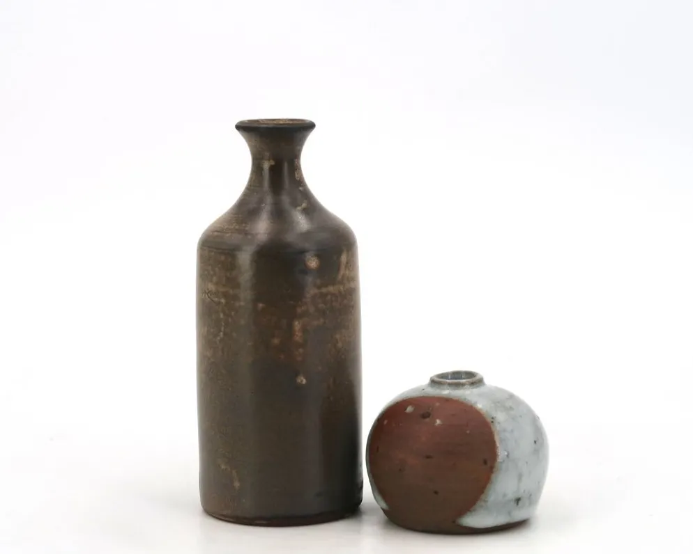 Deux petits vases en grès céramiques, années 70