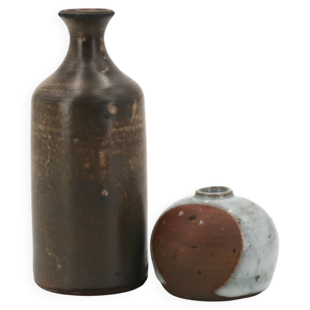 Deux petits vases en grès céramiques, années 70