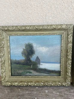 Deux Tableaux peinture sur bois W.Nelly