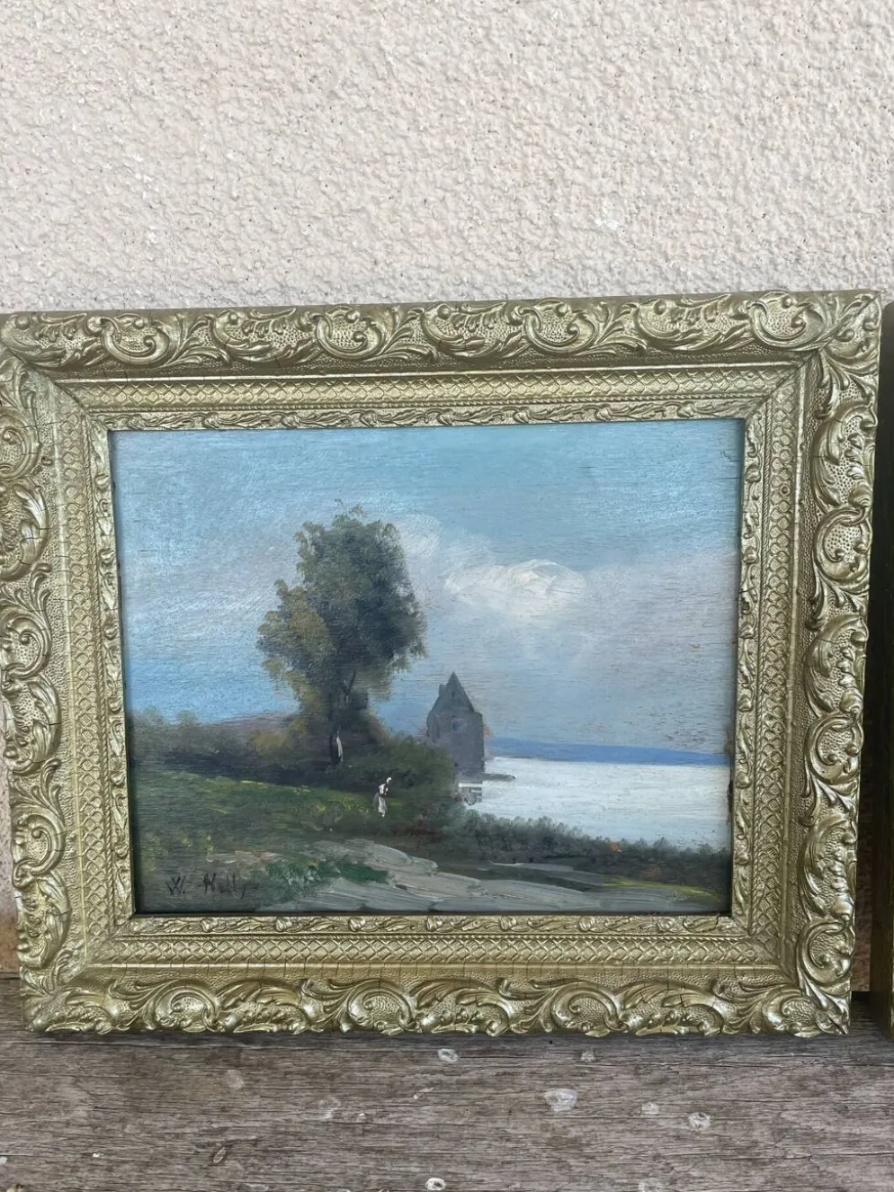 Deux Tableaux peinture sur bois W.Nelly