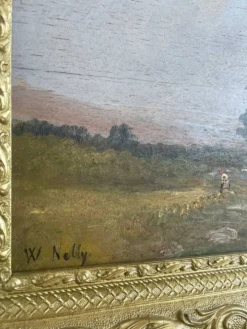 Deux Tableaux peinture sur bois W.Nelly