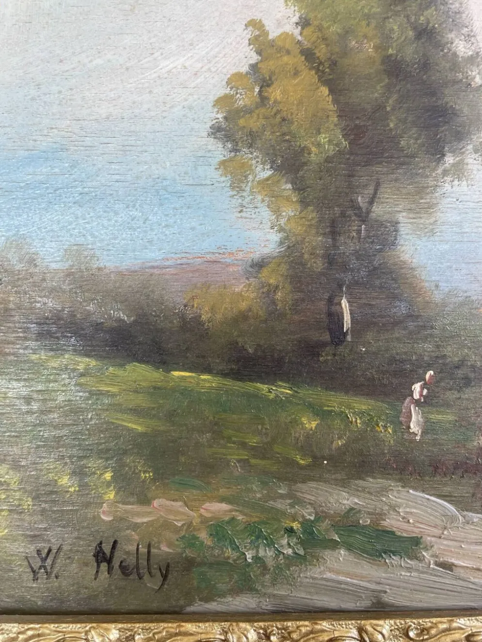 Deux Tableaux peinture sur bois W.Nelly