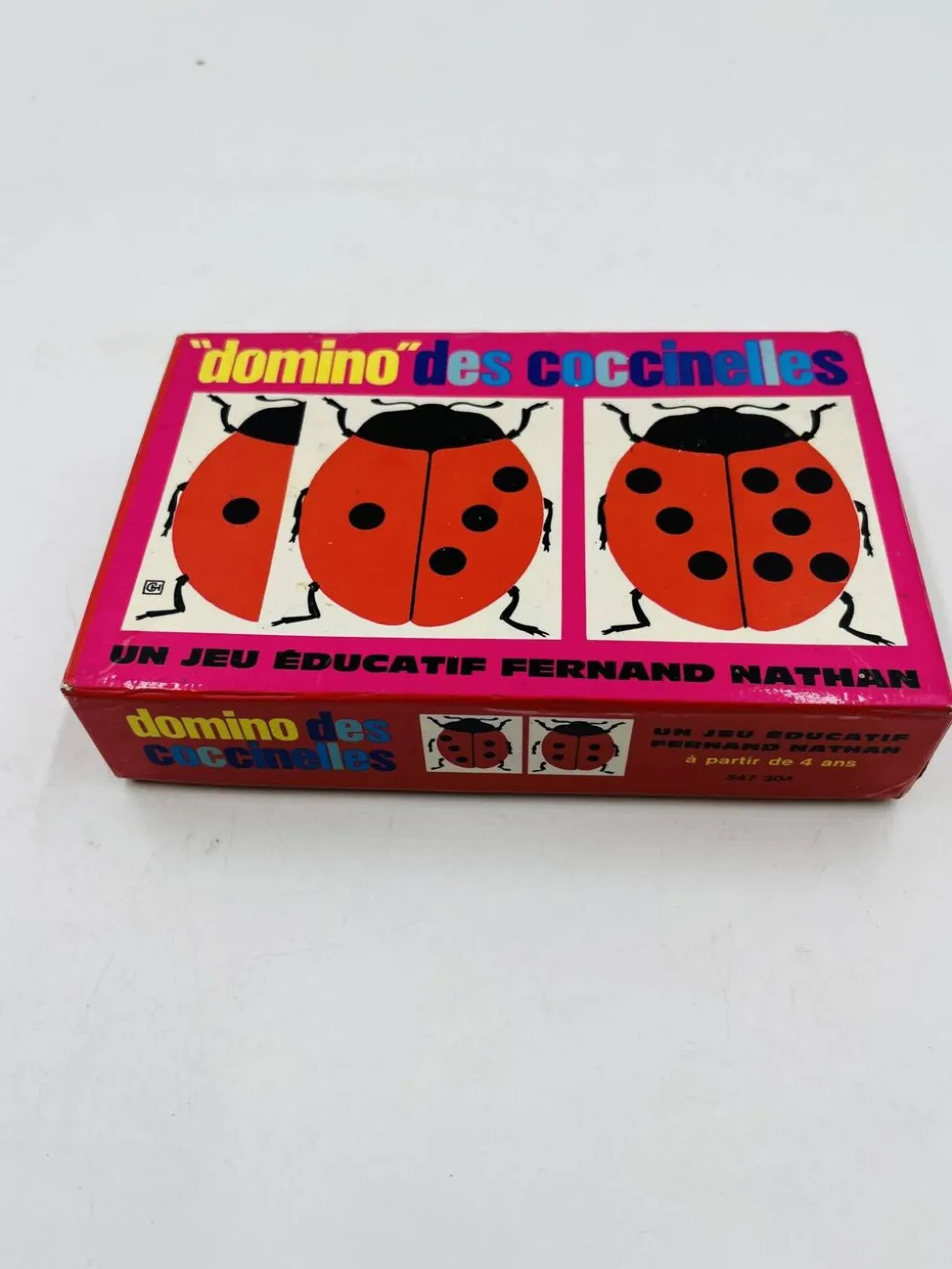 Domino des coccinelles Fernand Nathan jeu éducatif vintage