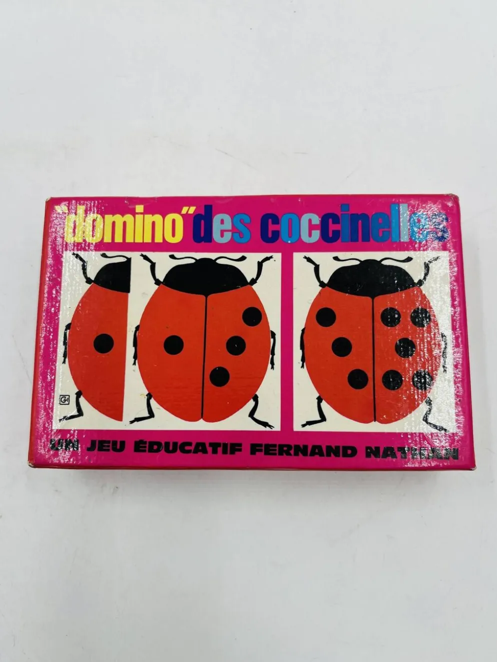 Domino des coccinelles Fernand Nathan jeu éducatif vintage