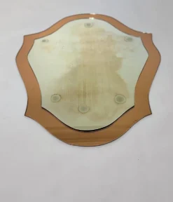 Double miroirs superposés design baroque, France 1970