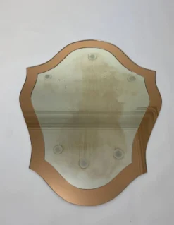 Double miroirs superposés design baroque, France 1970