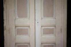 Double porte ancienne de placard, porte bois ancienne, grande porte vintage, porte d'intérieur