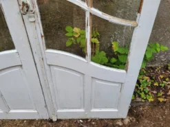 Double portes Art Nouveau à petits carreaux