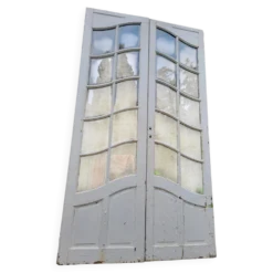 Double portes Art Nouveau à petits carreaux
