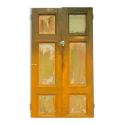 Double portes de passage en sapin portes double faces xix siècle
