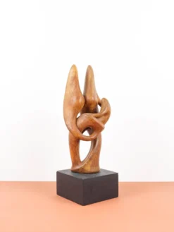 Dragoljub Milosevic - Sculpture vintage en plâtre "Couple debout" vers 1970