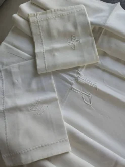 Drap ancien blanc