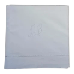 Drapé ancien brodé monogramme initiales D B