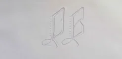 Drapé ancien brodé monogramme initiales D B