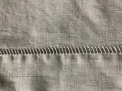 Drap ancien coton et lin monogramme M B