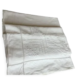 drap ancien en lin écru