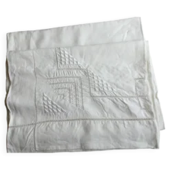 drap ancien en lin écru