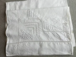 drap ancien en lin écru