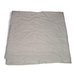 Drap ancien en lin ou métis à 2 rangées chiffré SC