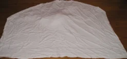 Drap ancien en lin ou métis à 2 rangées chiffré SC