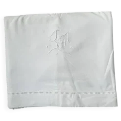 Drap ancien monogramme BF