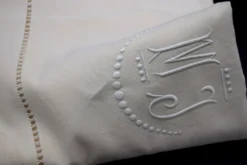 Drap ancien métis et lin XIXe