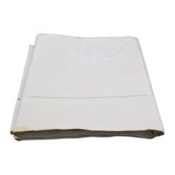 Drap ancien métis et lin XIXe