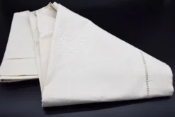 Drap ancien métis et lin XIXe