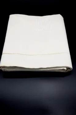 Drap ancien métis et lin XIXe