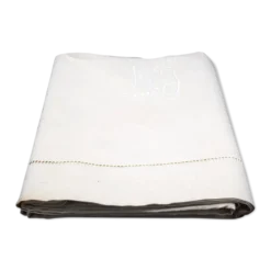 Drap ancien métis et lin XIXe