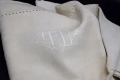 Drap ancien métis et lin XIXe