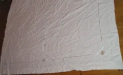 Drap ancien à 1 rangée de jours avec retours