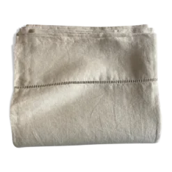 Drap de réserve en toile de lin brute 1920 à jours 2,40m