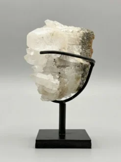 Duo décoratif — Sphère en jaspe Maligano & amas de quartz sur socles