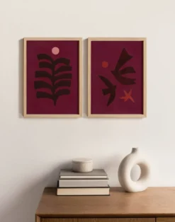 duo de collages contemporain d'inspiration matisse signée eawy