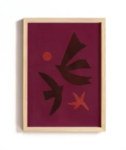 duo de collages contemporain d'inspiration matisse signée eawy